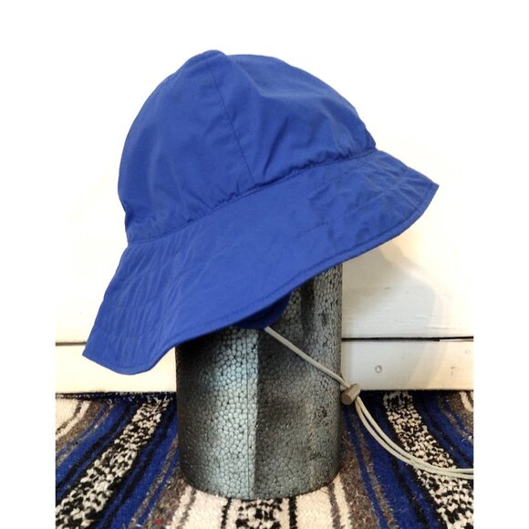 Oregon Headroof Vintage Deadstock SympaTex Rain Hat Blue with Drawstring Size L - Picture 1 of 9